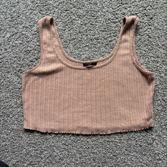 SHEIN Curve 1X Ribbed Sleeveless Crop Tank Top Summer Spring - Picture 1 of 7